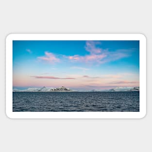 Pink & Blue Iceland Seascape Sticker